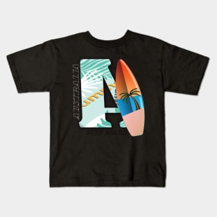 Australia surf board Kids T-Shirt